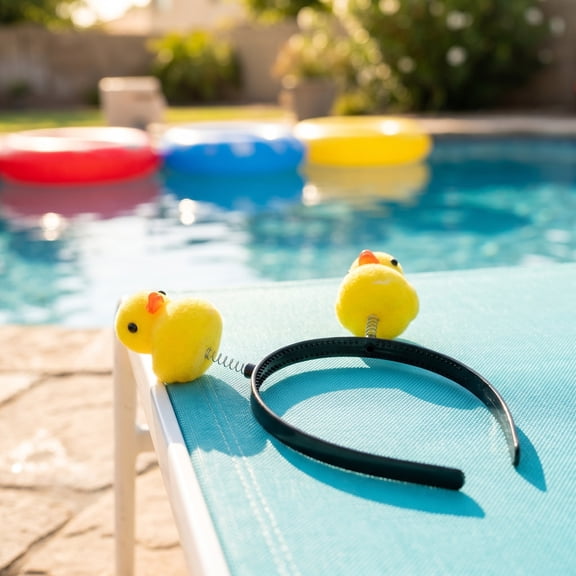 TABLZONE Soft Yellow Duck Headband, Funny Cosplay Accessory for Party, 6Pcs