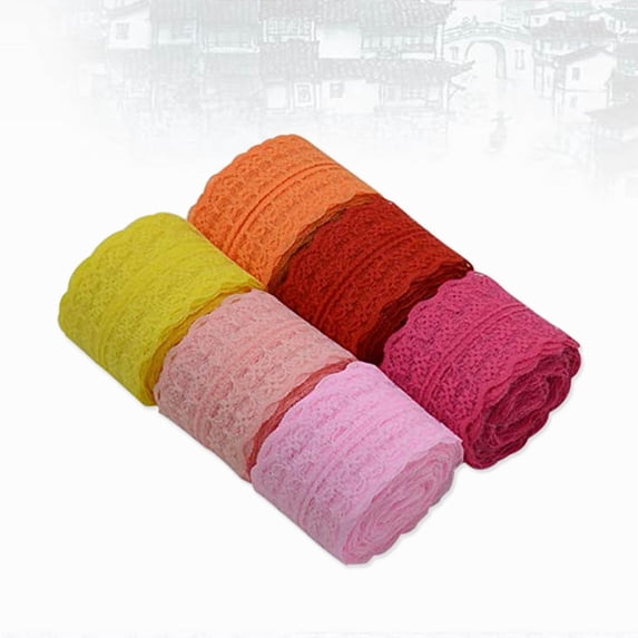 TABLZONE Polyester Lace Trim Ribbon with Floral Pattern for Sewing, Crafts, Wrapping, and Decorations