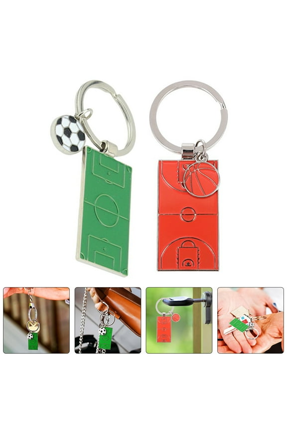 6pcs Assorted Color Basketball Keychains for Athletes Sports Fans Themed Accessories and Decor