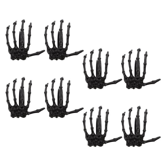 TABLZONE Set of 6 Black Alloy Napkin Holders with Unique Skeleton Design for Stylish Home Dining Table Decoration