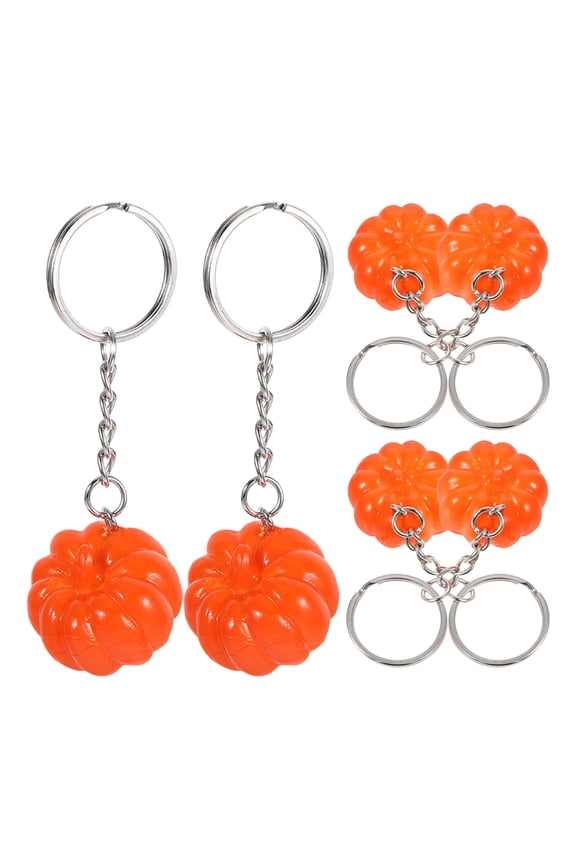 Pumpkin Pendant Keychain Zinc Alloy Compact Lightweight Accessory 6Pcs