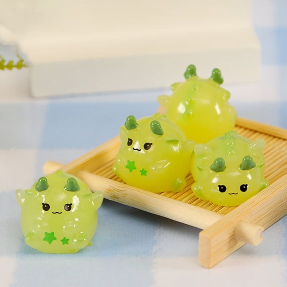 TABLZONE Dragon Figure Resin Light Green 6Pcs