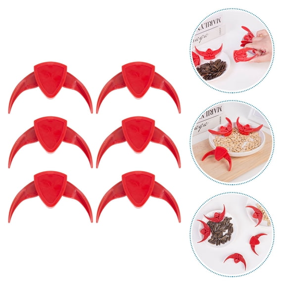 TABLZONE Sheller Pliers and Nut Cracking Scissors Set, 6pcs Plastic Tools for Adult Home Use
