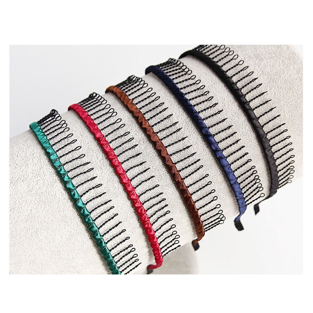 TABLZONE 7-Piece Hairstyling Comb Set with Makeup Headband, Assorted ...