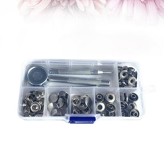 TABLZONE Metal Button Fasteners Kit 83 Pieces Sewing Craft Accessories