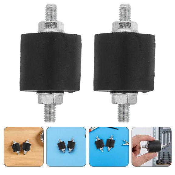 TABLZONE 8Pcs Black Rubber Anti Vibration Mounts for Air Compressor with Enhanced Shock Absorption
