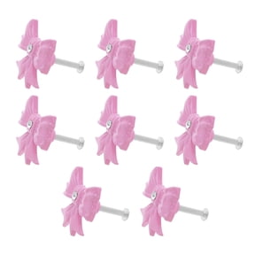 TABLZONE Alloy Bow Shaped Drawer Knobs for Dresser and Vanity 8 Pieces