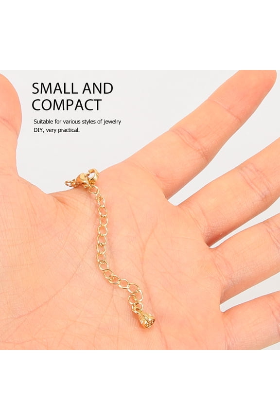 8 Pieces Copper Chain Extenders for Women, Simple Length Adjusters for Necklace and Bracelet Jewelry