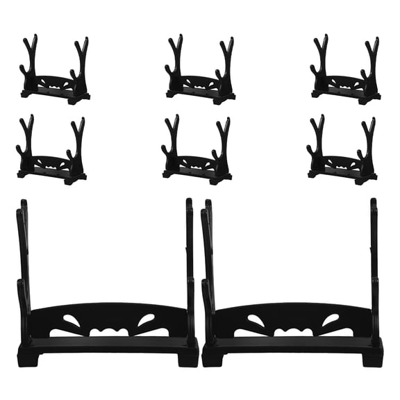 TABLZONE Plastic Sword Holder Black Elegant Desktop Display for Home 8Pcs
