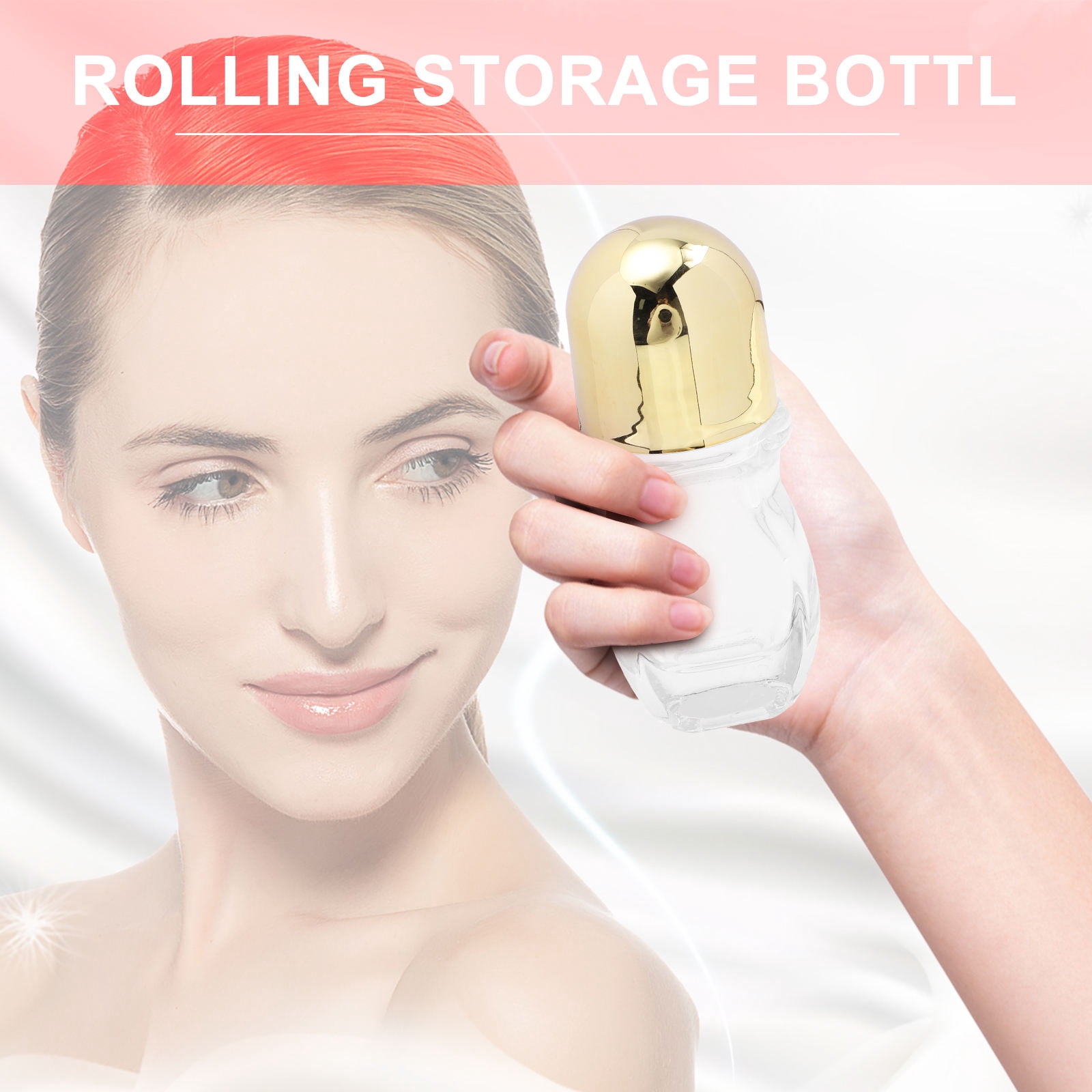 TABLZONE 8Pcs Empty Roller Ball Bottle Glass Reusable Compact Storage ...