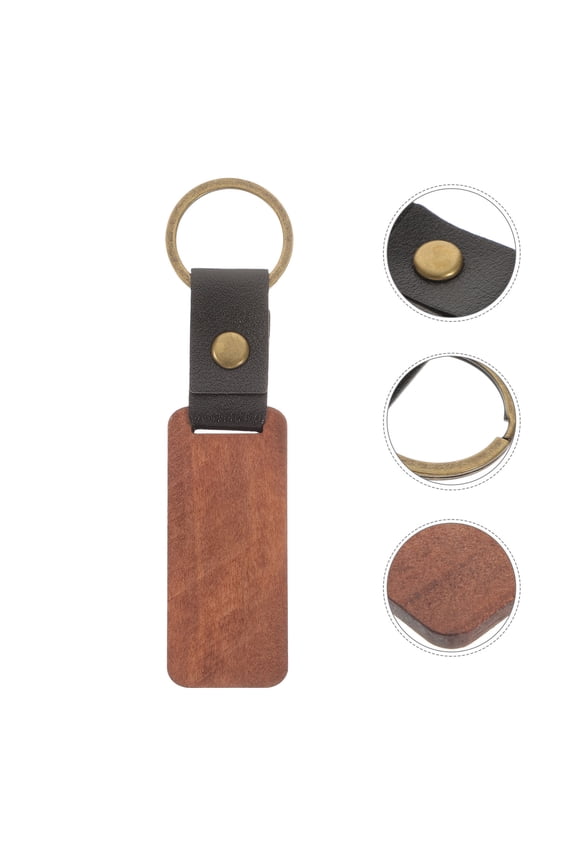 DIY Wood Keychain Blanks Unfinished Key Chains for Crafts 8Pcs