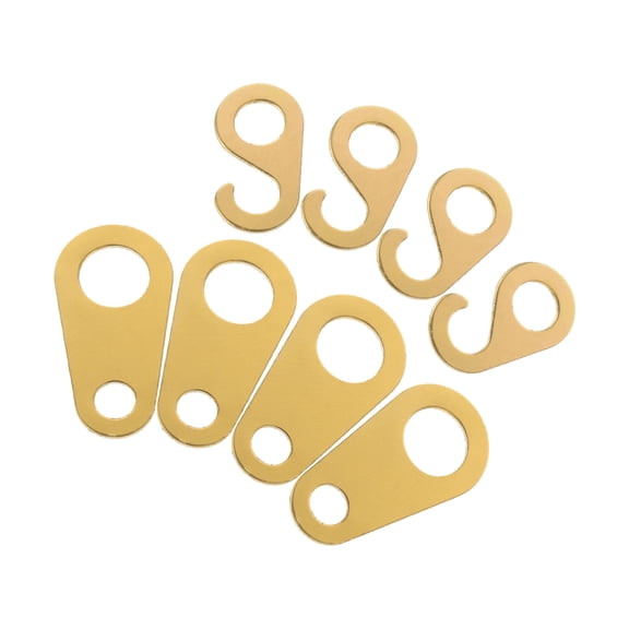 TABLZONE 8Pcs Metal Clock Chain Hanger in Plated Gold for Floor Clock Chain Repair and Restoration