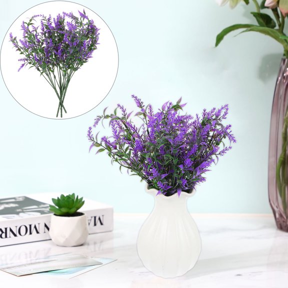 TABLZONE 8Pcs Lilac Simulation Flower Indoor Lavender Decorations for Craft Enthusiasts