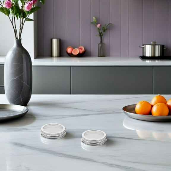 TABLZONE Stainless Steel Sprouting Lids with Fine Mesh Screen for Seed Sprouting and