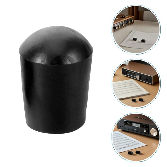 TABLZONE Black Rubber Endpin Stoppers with Anti- Mat for Cello and Bass String Instruments