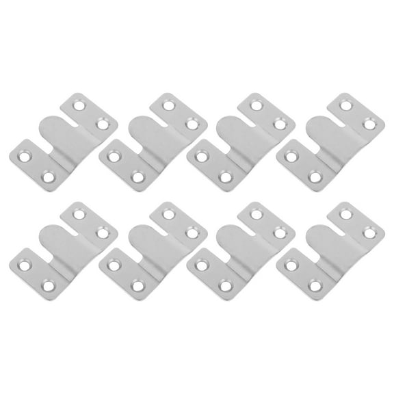 TABLZONE 8-Piece Stainless Steel Interlocking Flush Mount Brackets for Picture Frame Hanging Hardware