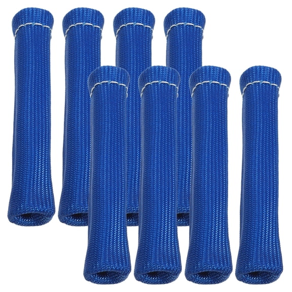 TABLZONE 8Pcs Spark Plug Boot Covers Blue Heat Shield Sleeve Flexible Fit for Vehicle Use