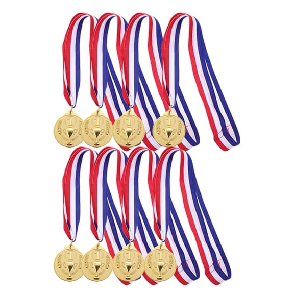 TABLZONE 8-Piece Medals Set Zinc Alloy for Sports Awards and Event Commemorations