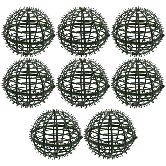 TABLZONE 8pcs Decorative Topiary Cage Green Plastic for Office Decor and Wedding Centerpieces