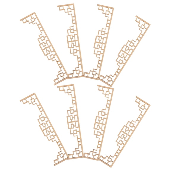 TABLZONE 8-Piece Beige Dollhouse Screen Divider Set, Unfinished Design, Versatile Miniature Room Decor Accessories