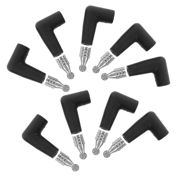 TABLZONE 9Pcs Car Ignition Coil Boot Kit with Heat Resistant Silicone Caps and 90 Degree Spark Plug Wire Ends