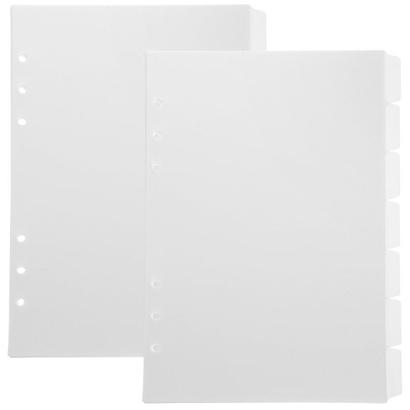 TABLZONE A5 Notebook Dividers, PP Binder Tabs, Quick Reference Index Tabs, White, Planner Organizer Inserts
