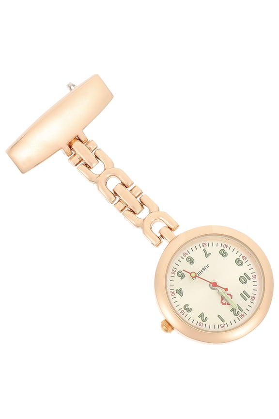 Rosy Night Light Pocket Watch with Glow in Dark and Sturdy Alloy for Daily Use