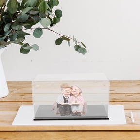 TABLZONE Clear Acrylic Display Case for Models and Figurines with Removable Lid, Space-Saving Design for Collectibles