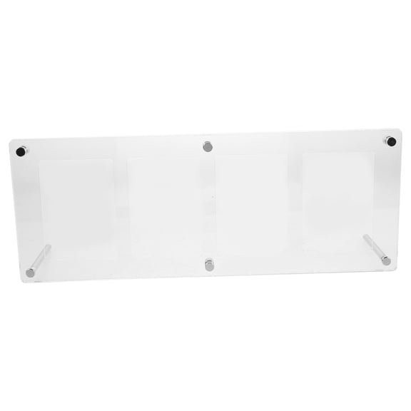 TABLZONE Acrylic Picture Holder with Four Grid Design Transparent Frameless Floating Desk Display Frame