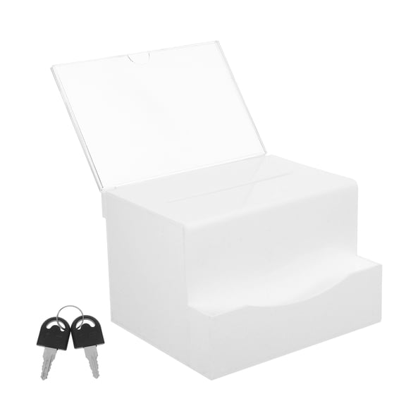 TABLZONE Large Acrylic Suggestion Box with Lock for Voting and Fundraising