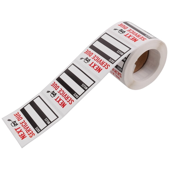 TABLZONE Adhesive Oil Change Service Sticker Black Car Maintenance Reminder Label Easy Use