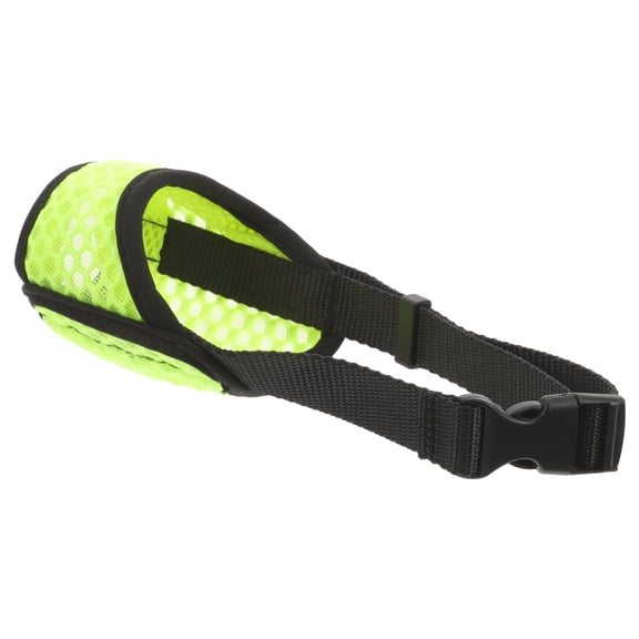 TABLZONE Adjustable Dog Mouth Cover Polyester Light Green Anti Biting and Barking Muzzle for Outdoor