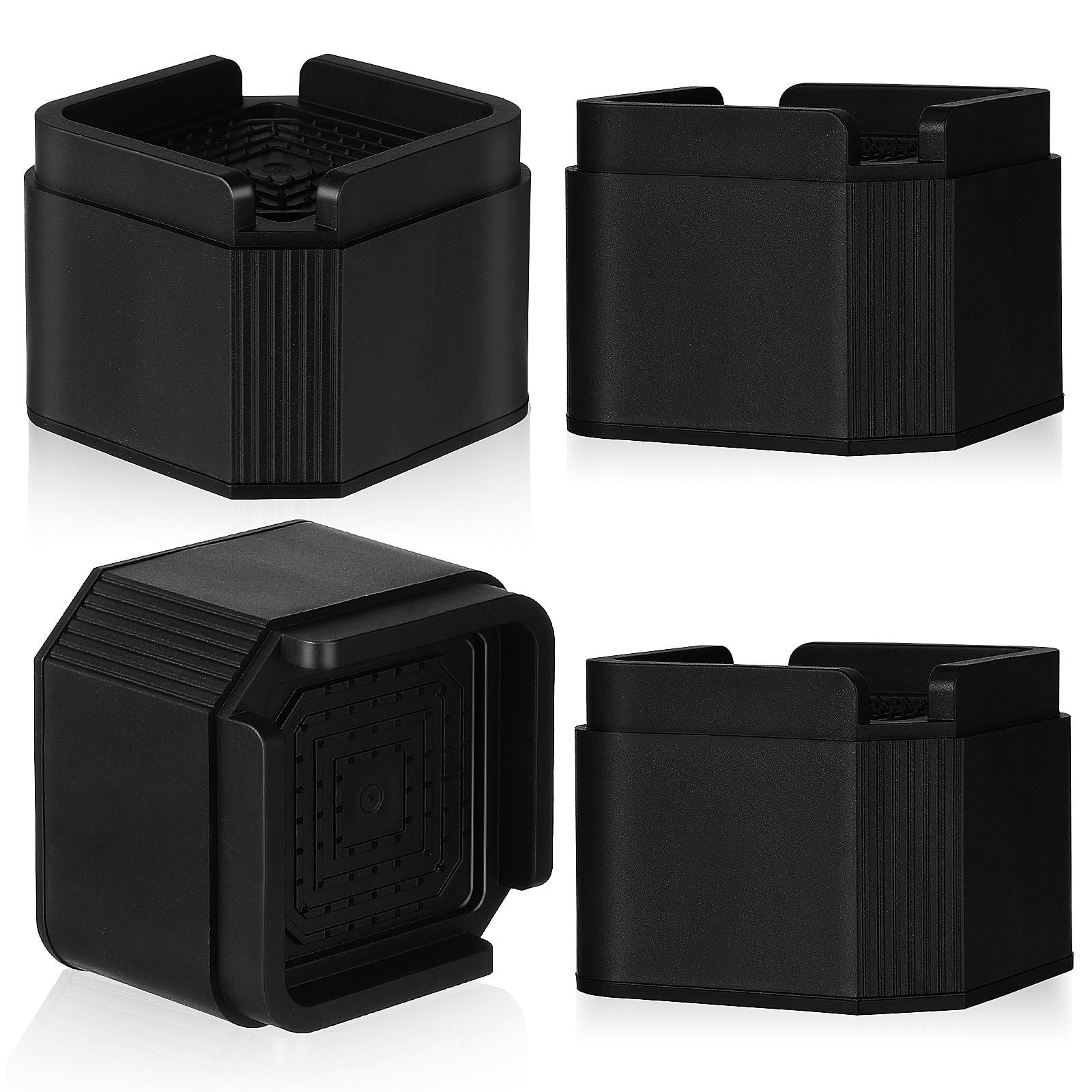 TABLZONE Stackable Furniture Risers, Adjustable, Black, Versatile ...