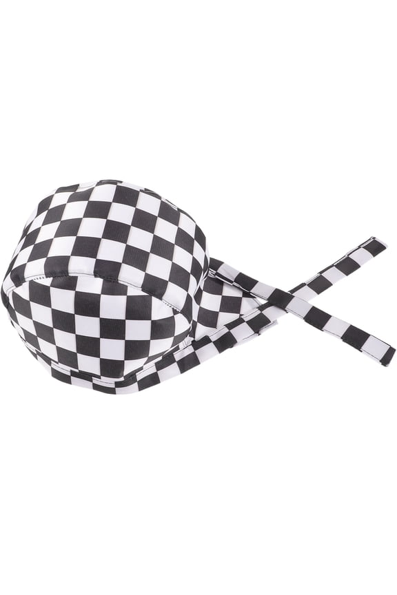 Adjustable Plaid Chef Hat for Kitchen Staff, Catering Uniforms, and Professional Cooking Apparel