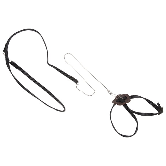 TABLZONE Pet Turtle Leash Traction Rope Black Faux 1Set