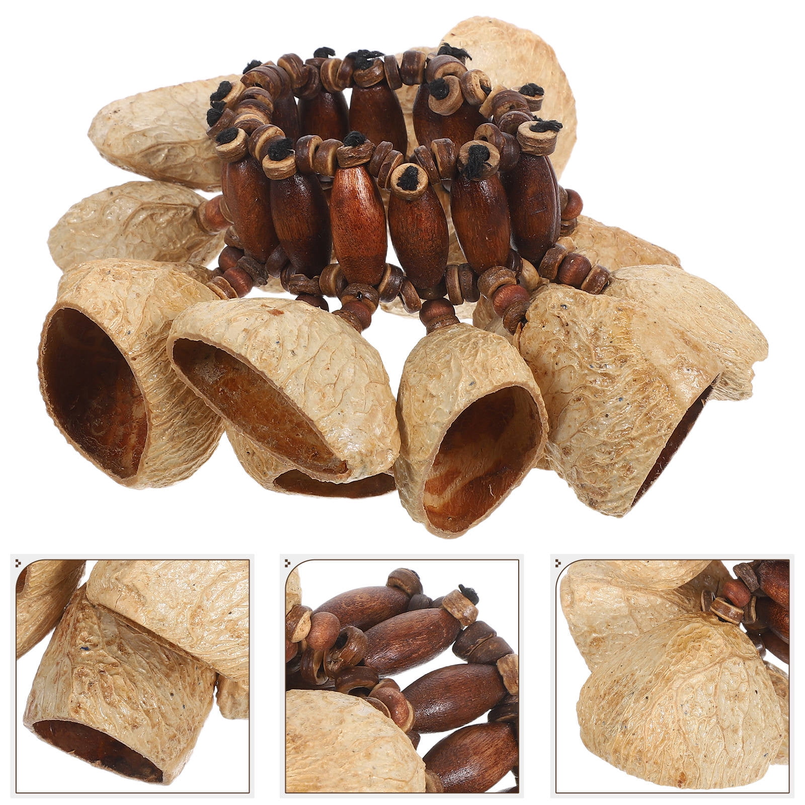 TABLZONE African Tribal Bracelet Nut Shell Handbell Shaker for ce Party ...