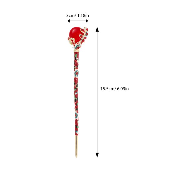 TABLZONE Asian Style Hair Chopsticks Gufeng Hairpin Hair Accessories for Women, 6.1 x 1.2 x 0.4in, 1 Set