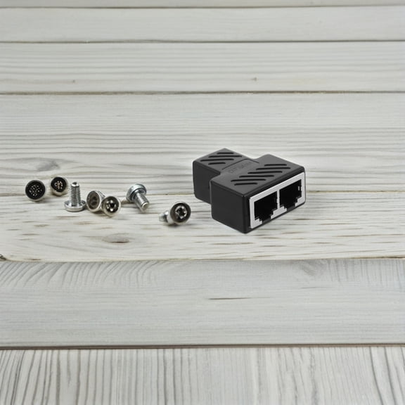 TABLZONE Antenna Combiner Two Input Cable Splitter Black PVC for Multiple Devices 1 Piece