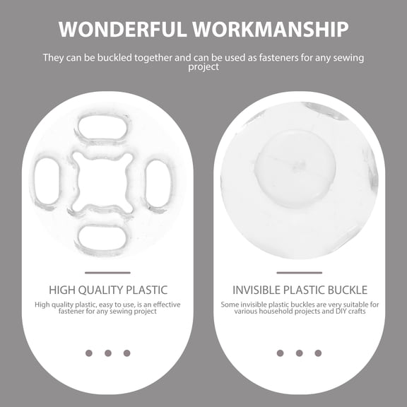 TABLZONE Assorted Color Concealed Buttons Clothes Safety Buckles for Shirt and Clothing Accessories