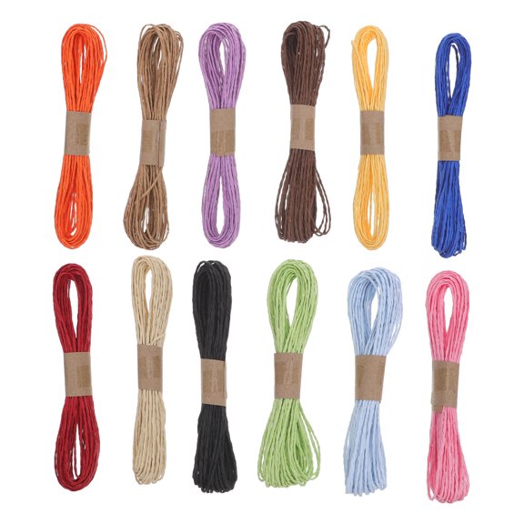 TABLZONE Assorted Color Paper Rope for Wrapping and Crafts Multipurpose Braided Paper Twine String