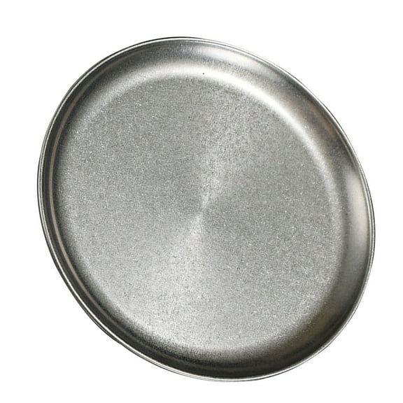 TABLZONE Stainless Steel Round Food Plate BBQ Tray for Serving Snacks, Fruit, Meat, and More