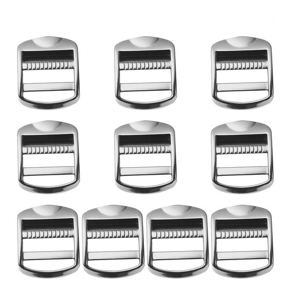 TABLZONE 10-Pack Grey Zinc Alloy Bag Buckle Locks Adjustable for Crafts and Back to School Projects