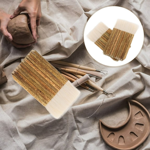 TABLZONE Versatile Hake Brushes for Painting and Gluing Multi Color 2Pcs