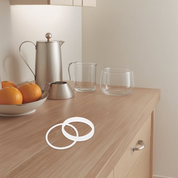 TABLZONE Insulated Cup Accessory Silicone Rings White Multifunctional 6Pcs