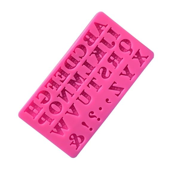 TABLZONE Premium Silicone Letter Molds for Baking - Rosy Alphabet Set of 26, Easy to Clean and