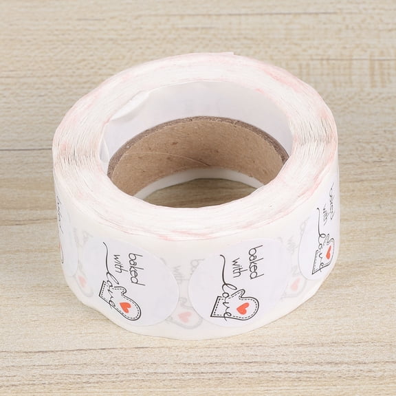 TABLZONE White Baking Sticker Labels for Food Packaging, Handmade Crafts, and Decorative Sealing Stickers