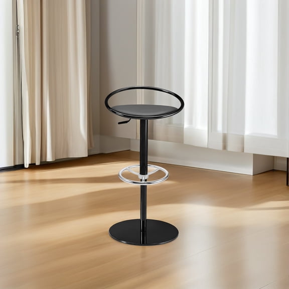 TABLZONE Bar Stool Footrest Ring Metal Plated Silver Round Replacement for Drafting Chair Legs