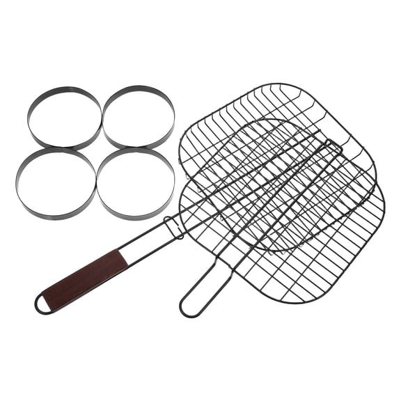 TABLZONE Grilling Accessories Bbq Grill Basket Black 1Pack Portable Design