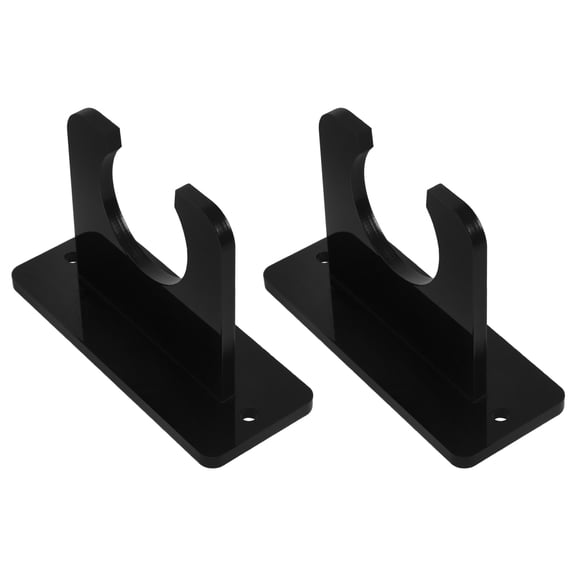 TABLZONE Wall Mounted Bat Holder, Black Acrylic, Durable, Quick Access, 2Pcs