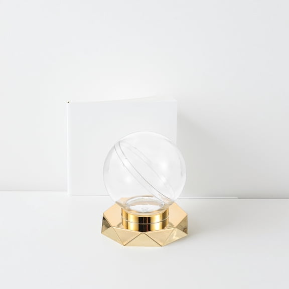 TABLZONE Clear Sports Memorabilia Display Box with Plated Gold Base for Baseball